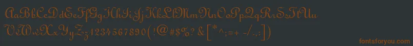 MonasteryScriptSsi Font – Brown Fonts on Black Background