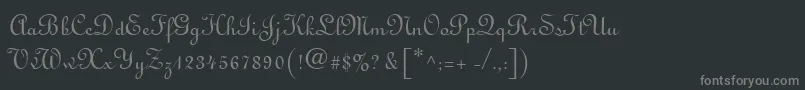 フォントMonasteryScriptSsi – 黒い背景に灰色の文字