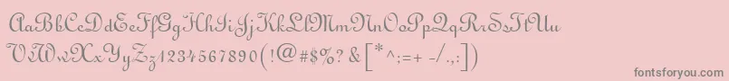 フォントMonasteryScriptSsi – ピンクの背景に灰色の文字