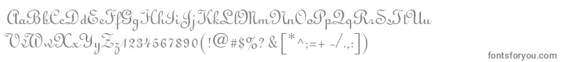 フォントMonasteryScriptSsi – 白い背景に灰色の文字