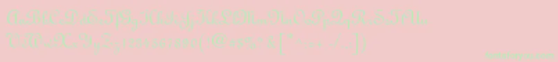 MonasteryScriptSsi-Schriftart – Grüne Schriften auf rosa Hintergrund