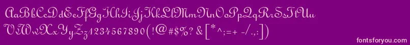 MonasteryScriptSsi Font – Pink Fonts on Purple Background