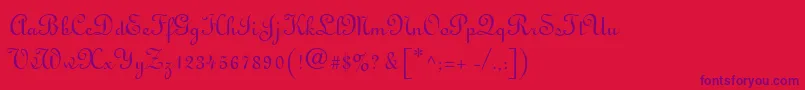 MonasteryScriptSsi Font – Purple Fonts on Red Background