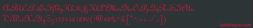 MonasteryScriptSsi Font – Red Fonts on Black Background