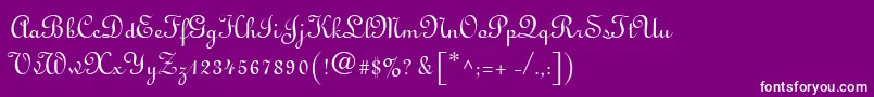 MonasteryScriptSsi Font – White Fonts on Purple Background