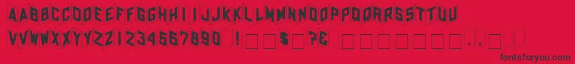 QKardzBold Font – Black Fonts on Red Background