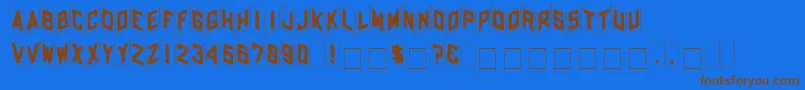 QKardzBold Font – Brown Fonts on Blue Background