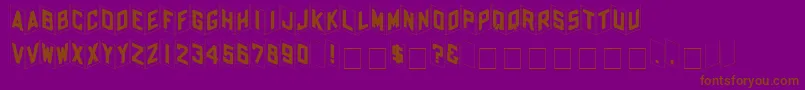 Шрифт QKardzBold – коричневые шрифты на фиолетовом фоне