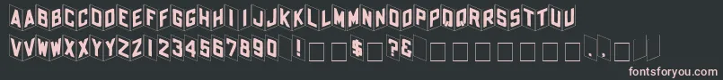 Шрифт QKardzBold – розовые шрифты на чёрном фоне
