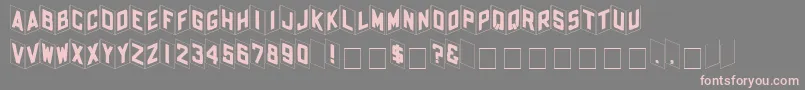 QKardzBold Font – Pink Fonts on Gray Background