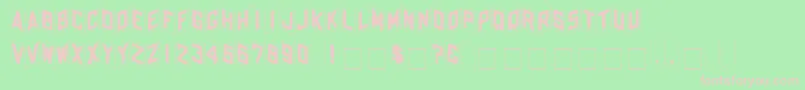 QKardzBold Font – Pink Fonts on Green Background