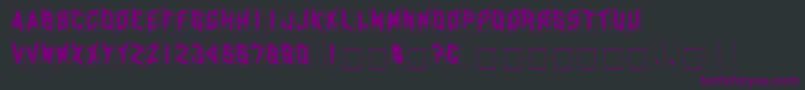 Шрифт QKardzBold – фиолетовые шрифты на чёрном фоне