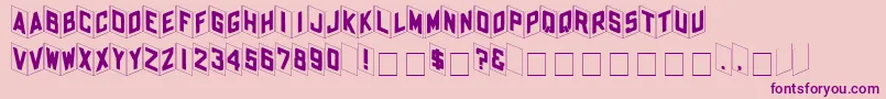 QKardzBold Font – Purple Fonts on Pink Background