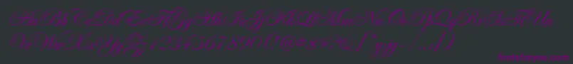 EdwardianScrItcTt-fontti – violetit fontit mustalla taustalla