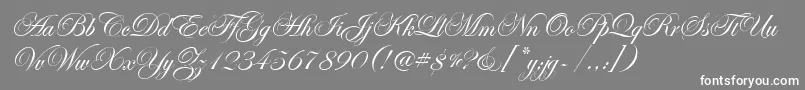 EdwardianScrItcTt Font – White Fonts on Gray Background