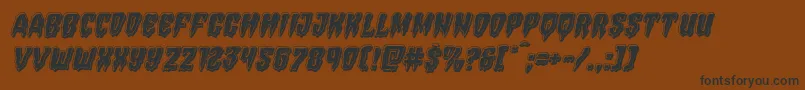 Hemogoblinbevelital Font – Black Fonts on Brown Background