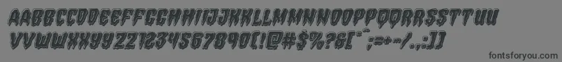 Hemogoblinbevelital Font – Black Fonts on Gray Background