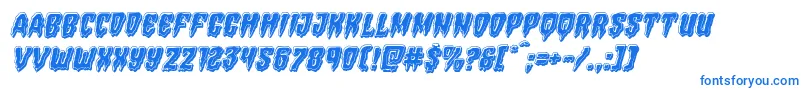 Hemogoblinbevelital Font – Blue Fonts on White Background