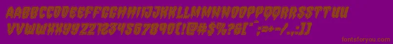 Hemogoblinbevelital Font – Brown Fonts on Purple Background