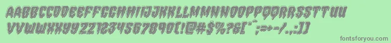 Hemogoblinbevelital Font – Gray Fonts on Green Background