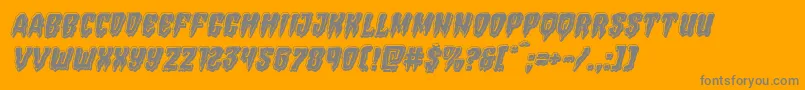 Hemogoblinbevelital Font – Gray Fonts on Orange Background