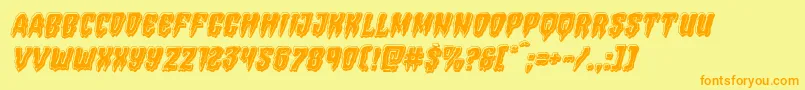 Шрифт Hemogoblinbevelital – оранжевые шрифты на жёлтом фоне