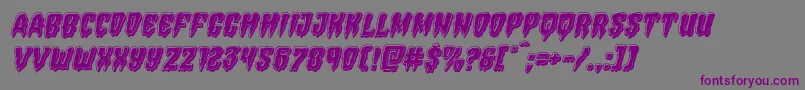 Hemogoblinbevelital Font – Purple Fonts on Gray Background