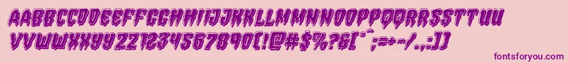 Hemogoblinbevelital Font – Purple Fonts on Pink Background