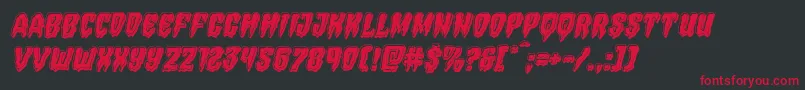 Hemogoblinbevelital Font – Red Fonts on Black Background