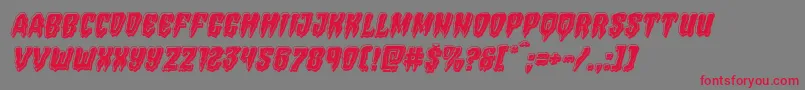 Hemogoblinbevelital Font – Red Fonts on Gray Background