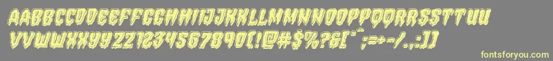 Hemogoblinbevelital Font – Yellow Fonts on Gray Background