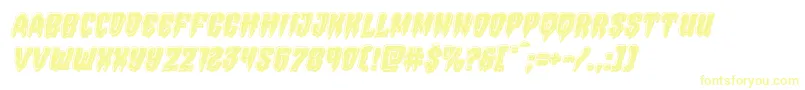 Шрифт Hemogoblinbevelital – жёлтые шрифты на белом фоне