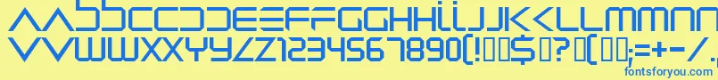 Dredwerk Font – Blue Fonts on Yellow Background