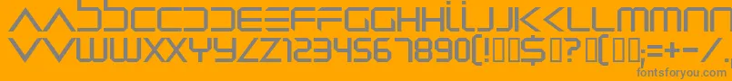 Dredwerk Font – Gray Fonts on Orange Background