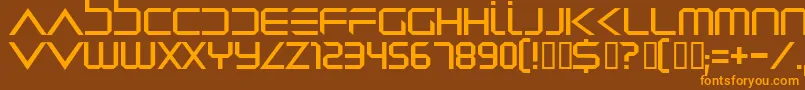 Dredwerk Font – Orange Fonts on Brown Background