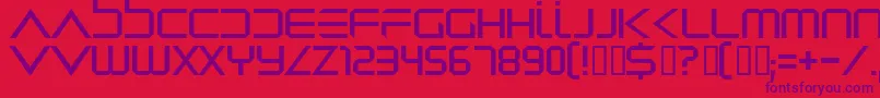 Dredwerk Font – Purple Fonts on Red Background