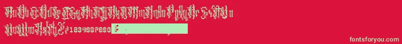 Grimeplex Font – Green Fonts on Red Background