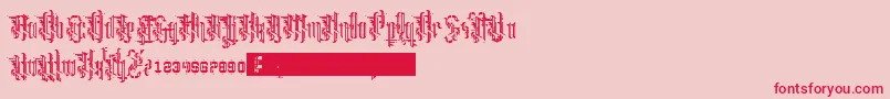 Grimeplex Font – Red Fonts on Pink Background