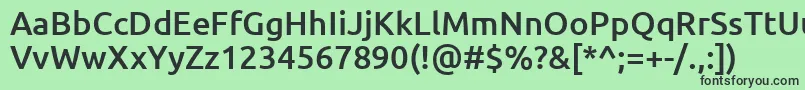 フォントUbuntuMedium – 緑の背景に黒い文字