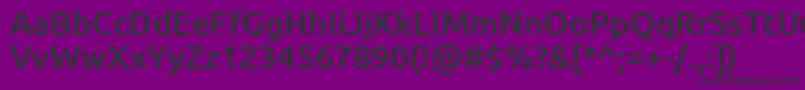 フォントUbuntuMedium – 紫の背景に黒い文字