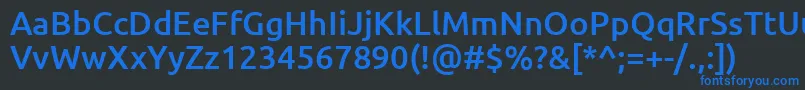 Czcionka UbuntuMedium – niebieskie czcionki na czarnym tle