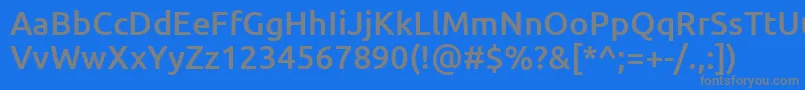 フォントUbuntuMedium – 青い背景に灰色の文字