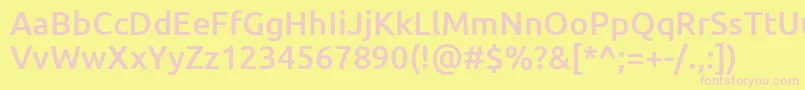 UbuntuMedium Font – Pink Fonts on Yellow Background