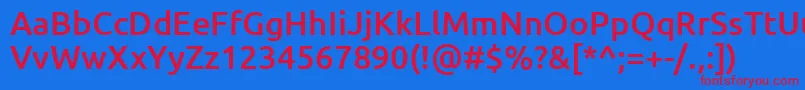 UbuntuMedium Font – Red Fonts on Blue Background