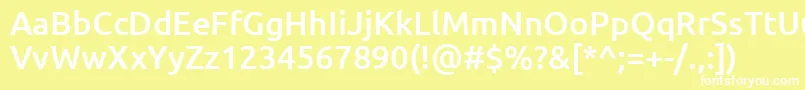 フォントUbuntuMedium – 黄色い背景に白い文字