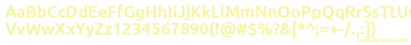 UbuntuMedium Font – Yellow Fonts on White Background