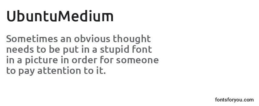 UbuntuMedium Font
