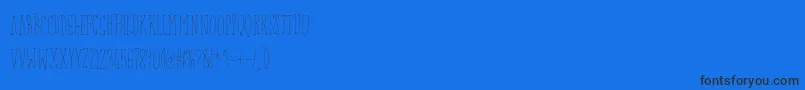 Baconbuffetdemo Font – Black Fonts on Blue Background