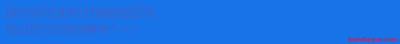 Шрифт Baconbuffetdemo – красные шрифты на синем фоне