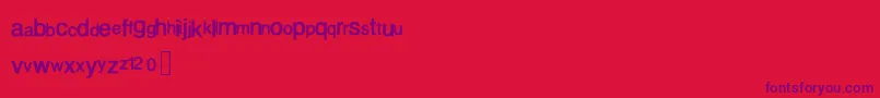 Perdido Font – Purple Fonts on Red Background